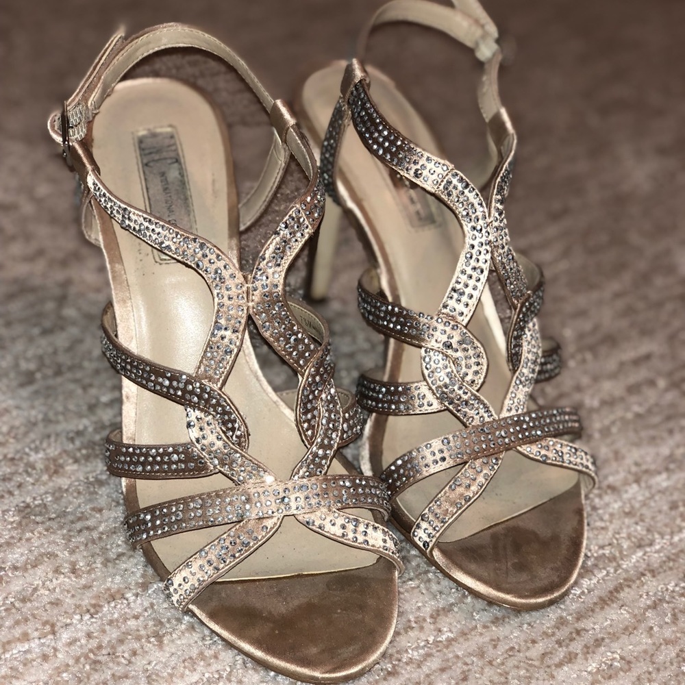 Size 7 INC rhinestone strap oh heels